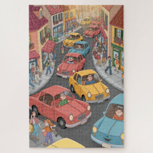 Everyday fun in town puzzle