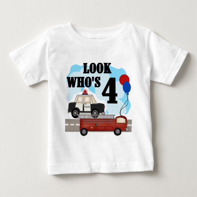 Everyday Heroes 4th Birthday Baby T-Shirt (Front)