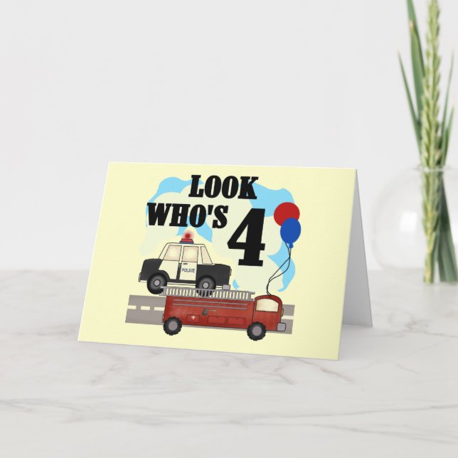 Everyday Heroes 4th Birthday Card (Front)