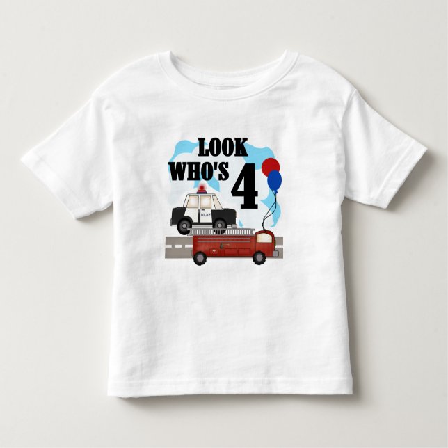 Everyday Heroes 4th Birthday Toddler T-Shirt (Front)