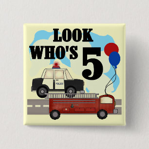 Everyday Heroes 5th Birthday Tshirts 15 Cm Square Badge