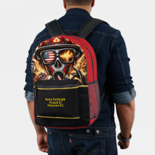 Everyday Heroes Firefighters Gaze Printed Backpack