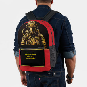 Everyday Heroes Firefighters Golden Hour Printed Backpack
