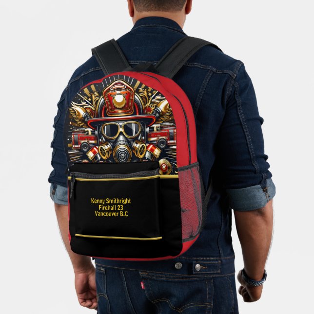 Everyday Heroes Firefighters Guardian Printed Backpack (Insitu (Model))