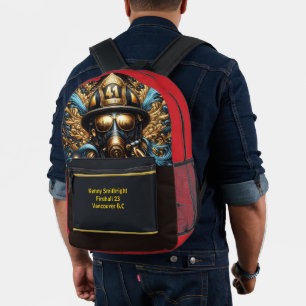Everyday Heroes Firefighters Reflection Printed Backpack