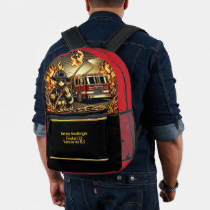 Everyday Heroes Firefighters Valour Printed Backpack