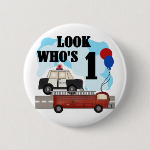 Everyday Heroes First Birthday Tshirts and Gifts 6 Cm Round Badge