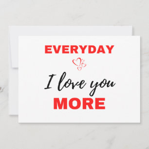 Everyday I Love You More Black Holiday Card