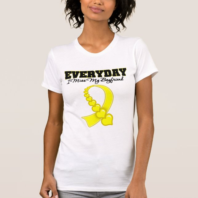 Everyday I Miss My Boyfriend Military T-Shirt (Front)