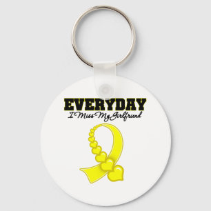 Everyday I Miss My Girlfriend Military Key Ring