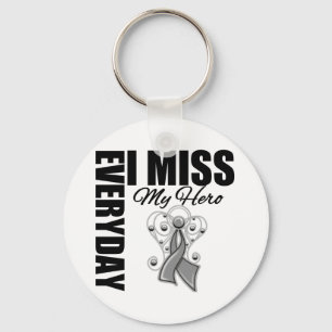Everyday I Miss My Hero Parkinson's Disease Key Ring