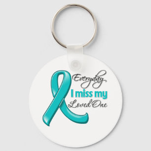 Everyday I Miss My Loved One Ovarian Cancer Key Ring