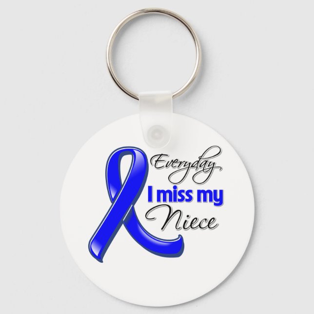 Everyday I Miss My Niece Colon Cancer Key Ring (Front)