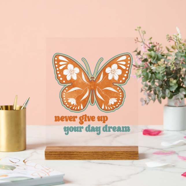  everyday inspiration word art butterfly Acrylic  Acrylic Sign (Wedding)