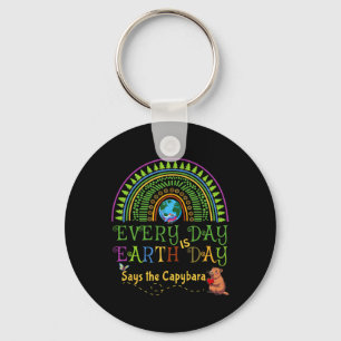 Everyday Is Earth Day Capyra Climate Change Save P Key Ring