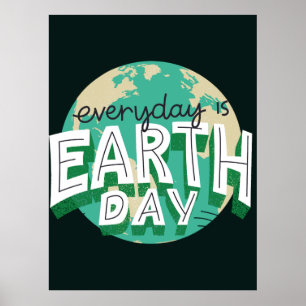 Everyday is Earth day Planet Nature Poster