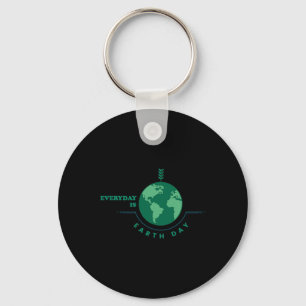 Everyday Is Earth Day Tee Womens Men Youth Kids Key Ring