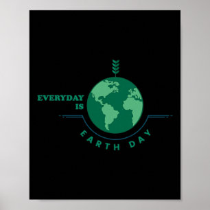 Everyday Is Earth Day Tee Womens Men Youth Kids  Poster