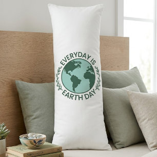 Everyday Is Earth Day - Vintage Green Earth Lover Body Cushion