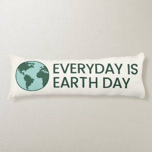 Everyday Is Earth Day - Vintage Green Earth Lover Body Cushion