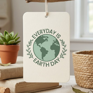 Everyday Is Earth Day - Vintage Green Earth Lover Car Air Freshener