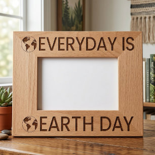 Everyday Is Earth Day - Vintage Green Earth Lover Etched Frames