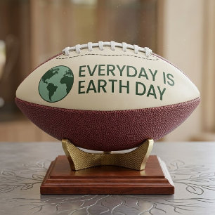 Everyday Is Earth Day - Vintage Green Earth Lover Football
