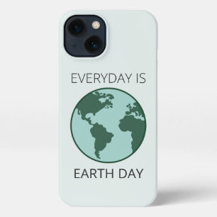 Everyday Is Earth Day - Vintage Green Earth Lover iPhone 13 Case