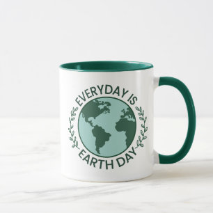Everyday Is Earth Day - Vintage Green Earth Lover Mug