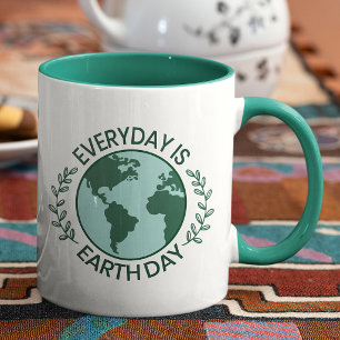 Everyday Is Earth Day - Vintage Green Earth Lover Mug