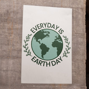 Everyday Is Earth Day - Vintage Green Earth Lover Poster