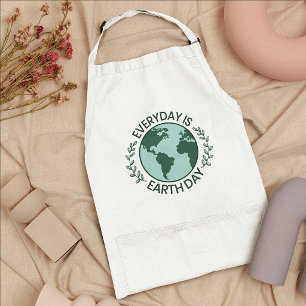 Everyday Is Earth Day - Vintage Green Earth Lover Standard Apron