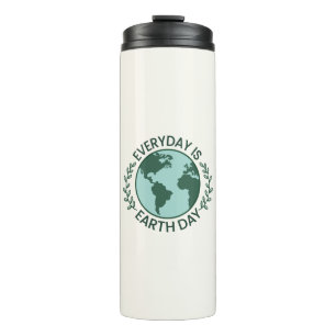 Everyday Is Earth Day - Vintage Green Earth Lover Thermal Tumbler