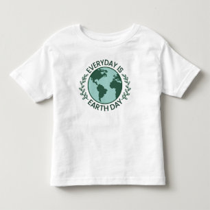 Everyday Is Earth Day - Vintage Green Earth Lover Toddler T-Shirt