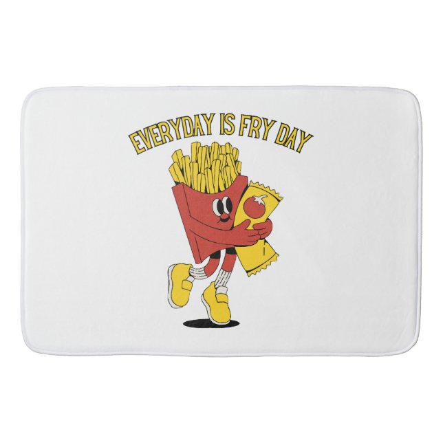 Everyday Is Fry Day Bath Mat (Front)