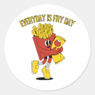 Everyday Is Fry Day Classic Round Sticker