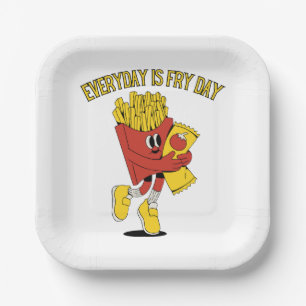 Everyday Is Fry Day Paper Plate