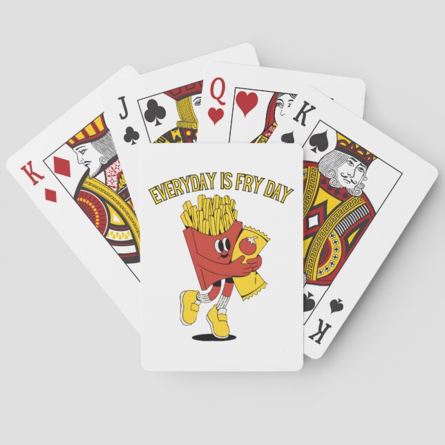 Everyday Is Fry Day Playing Cards (Back)