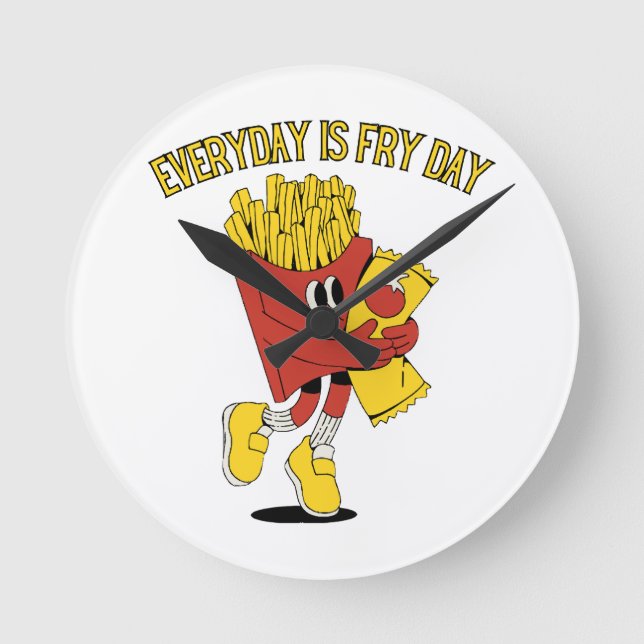 Everyday Is Fry Day Round Clock (Front)