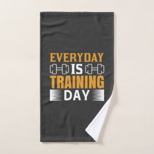 Everyday Is Training Day Gym Exercise Workout Hand Towel
