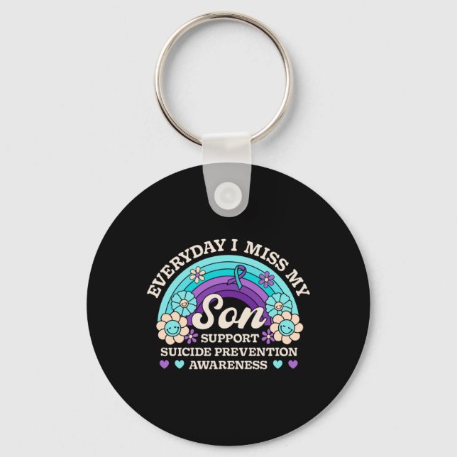 Everyday Miss Son Support Prevention Awareness Key Ring (Front)