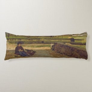 Everyday Scene, near Florence, c.1865 Body Cushion