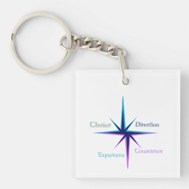Everyday Symbols Square Keychain (Front)