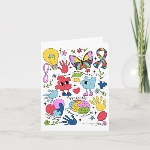 Everyone Communicates Differently Autism Awareness Card