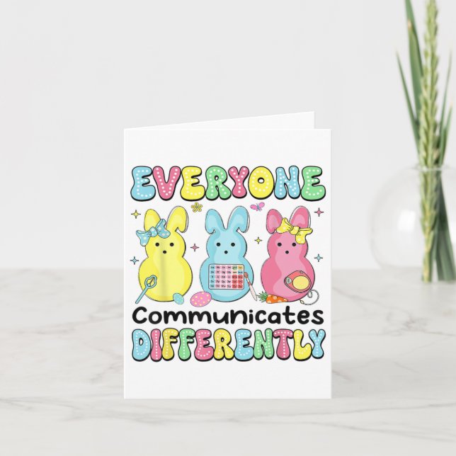 Everyone Communicates Differently Easter Speech Th Card (Front)