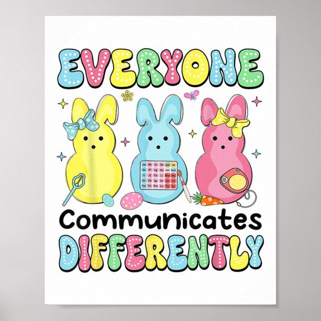 Everyone Communicates Differently Easter Speech Th Poster (Front)
