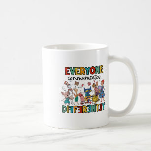 Everyone Communicates Differently Funny Book Kids Coffee Mug
