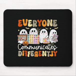 Everyone Communicates Differently Halloween Slp Sp Mouse Pad