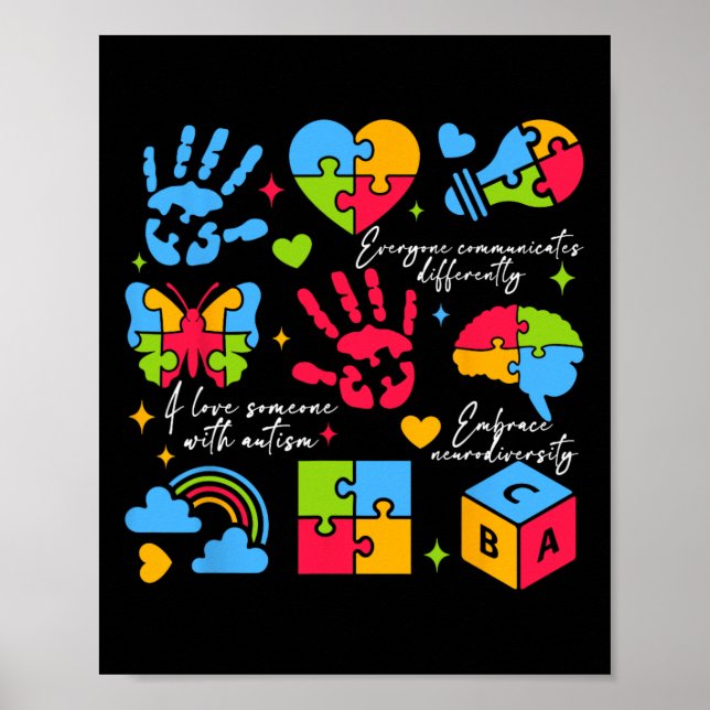 Everyone Communicates Differently Neurodiversity P Poster (Front)