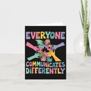 Everyone Communicates Differently Special Educatio Card